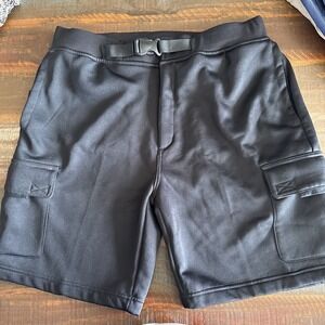 Cabelas Guidewear Shorts Men L Black Fishing Flat Front Fully Lined